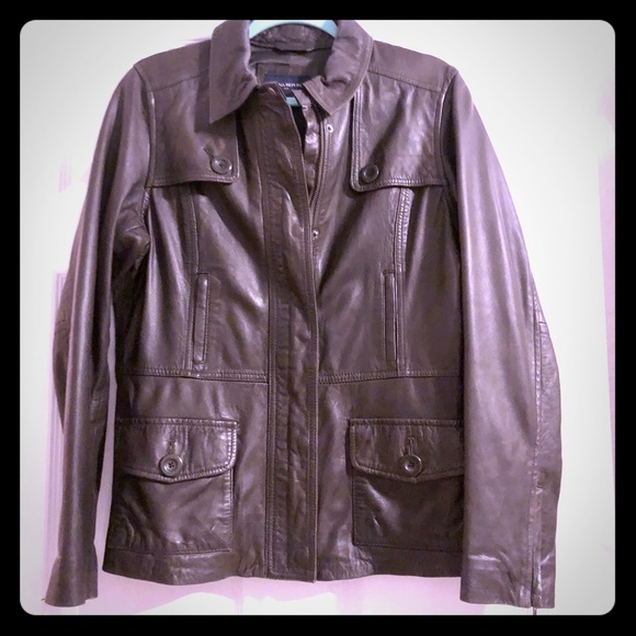 Banana Republic 100% Lamb Leather utility Jacket - Picture 1 of 6